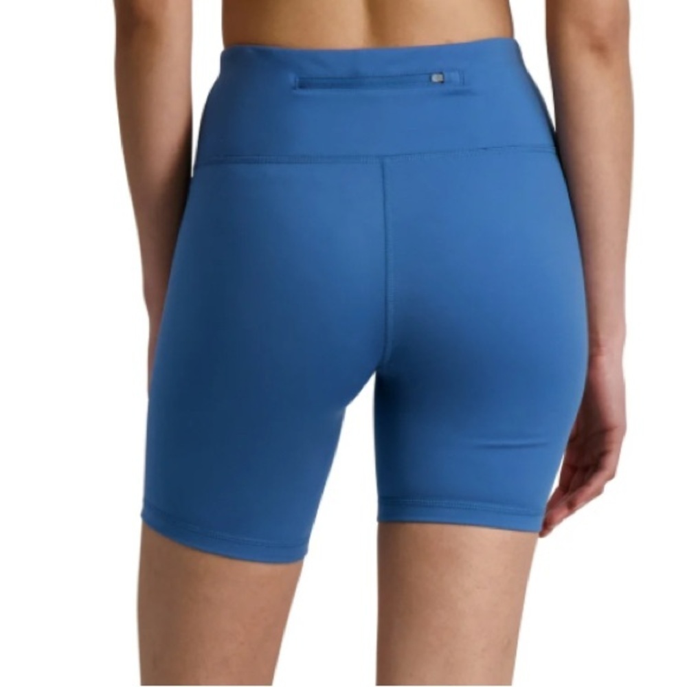 Reebok Blue Bike Shorts with Stretchy Fabric and Wide Waistband